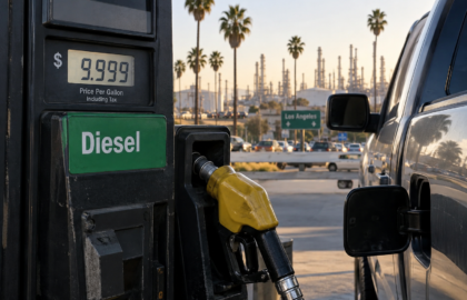California Diesel Prices Reach $9.999